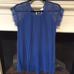 Pleated Shift Dress